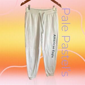 American Eagle Sweatpants with Pockets Pale Pink & Blue Pastel Women’s Size XS